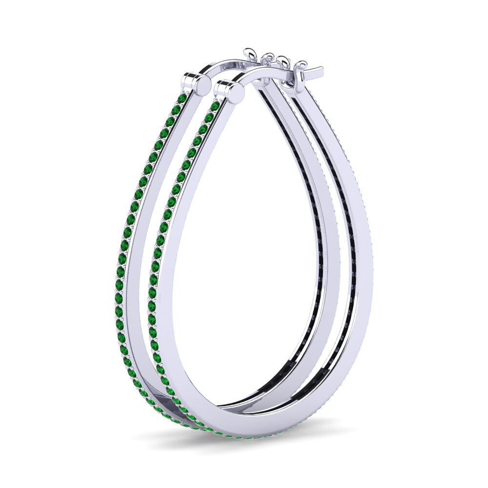 Grüner Zirkonia Damen ohrring Gianara 25 mm