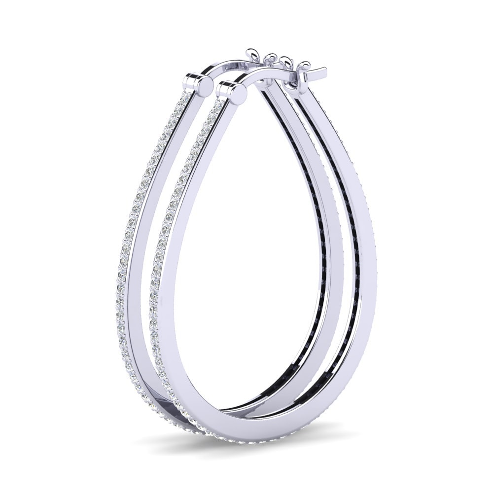 Moissanite Boucle d'oreille femme Gianara 25 mm