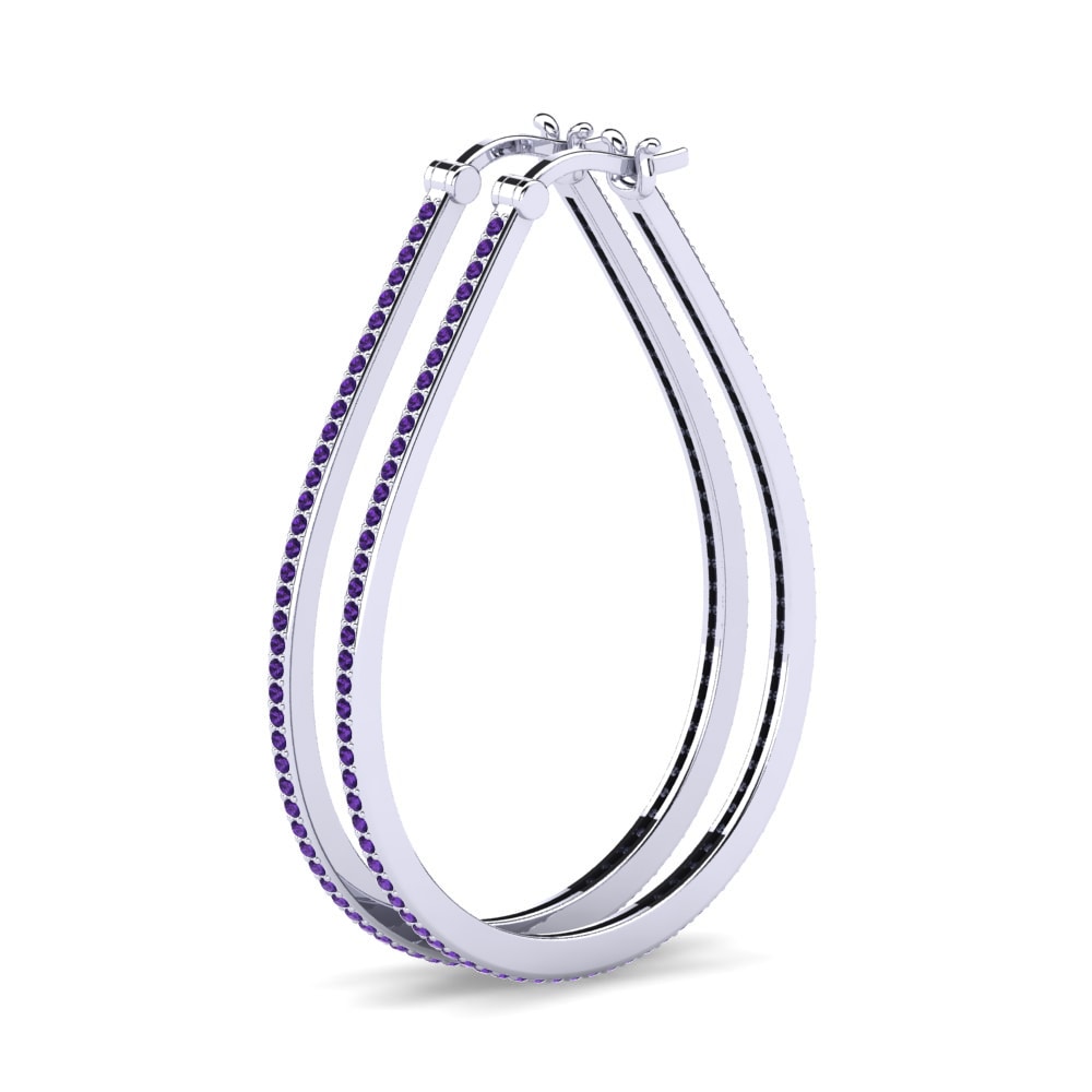 Amatista Pendiente de mujer Gianara 32 mm