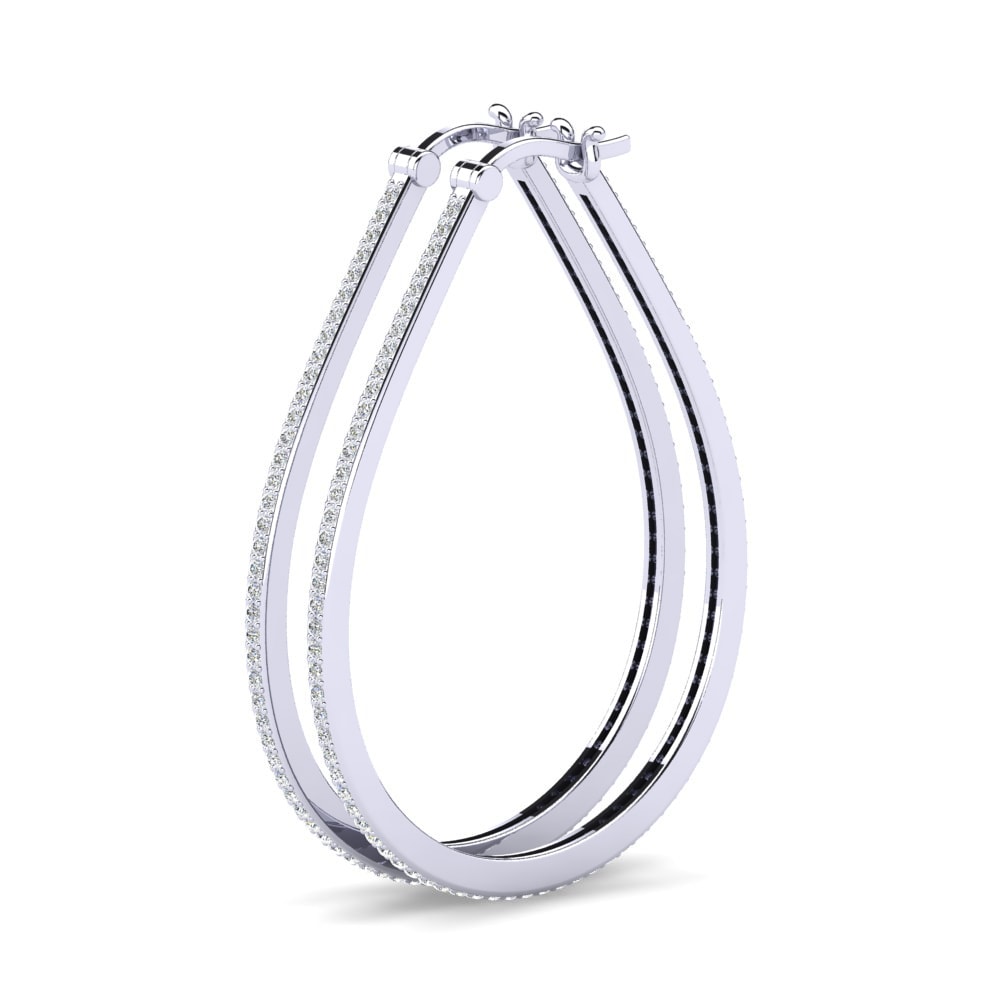 Moissanita Pendiente de mujer Gianara 32 mm