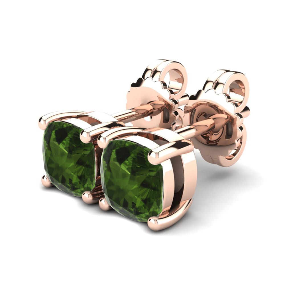 14ct Rose Gold Green Tourmaline Women's Earring Hardika 0.86 crt
