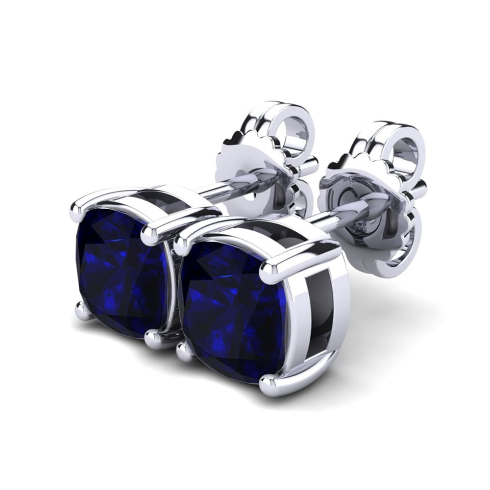 Kussen Donker Blauwe Zirkoon Dames Oorbellen Hardika 1.0 crt