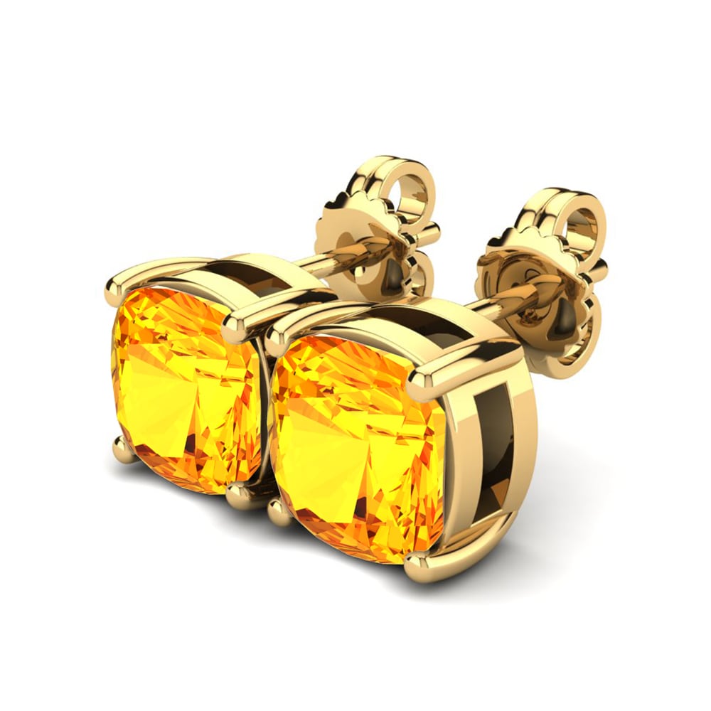 18k Oro Amarillo Citrino Pendiente de mujer Hardika 3.2 crt