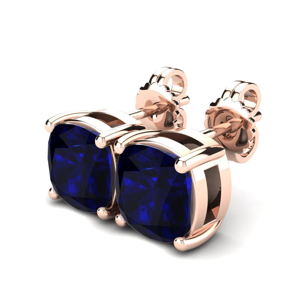 Kussen Donker Blauwe Zirkoon Dames Oorbellen Hardika 3.2 crt
