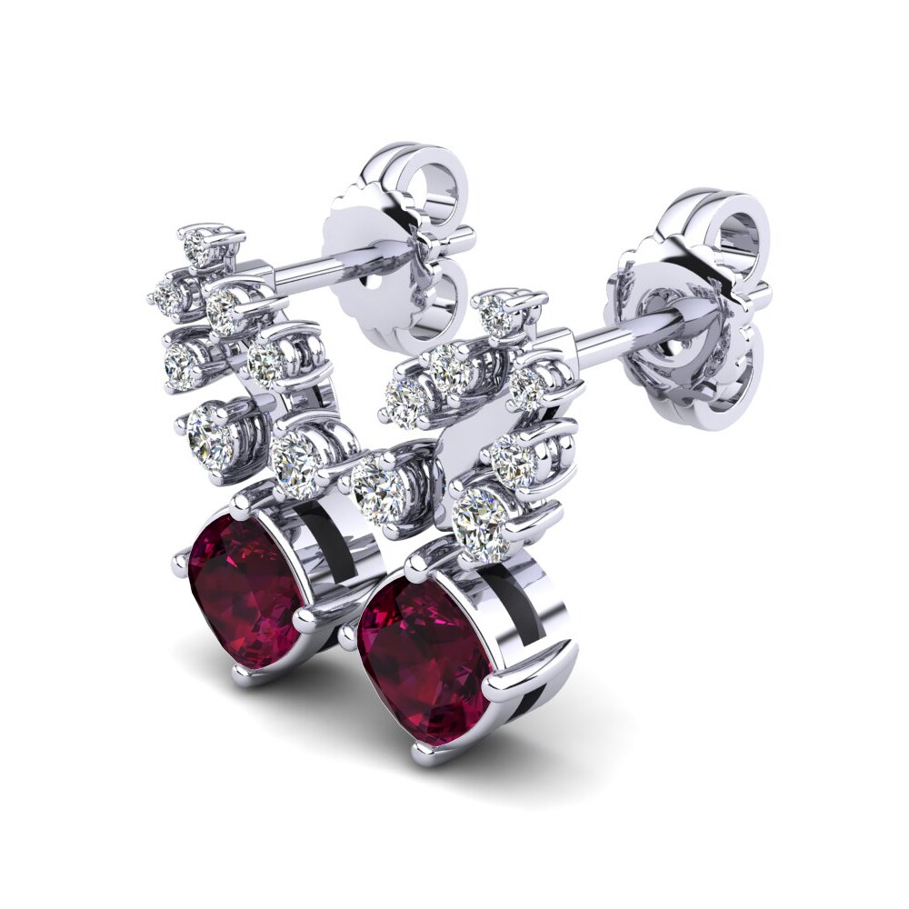 Granate Rhodolite Pendiente de mujer Jacedes