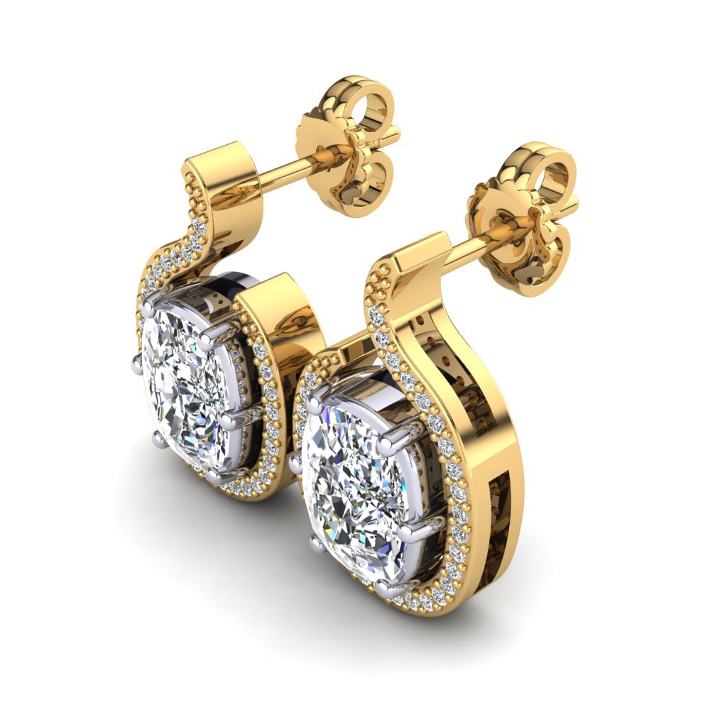 14ct Yellow & White Gold Women's Earring Janviera