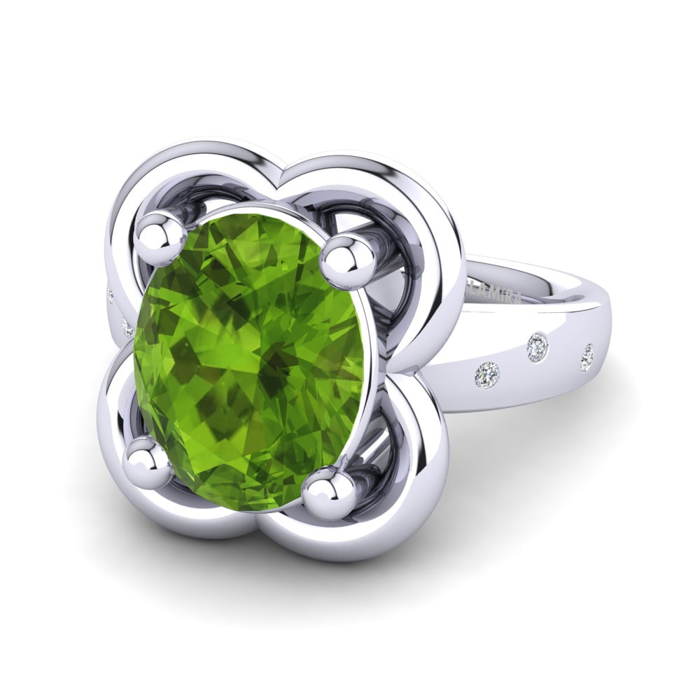 Peridoto Anillo de compromiso Jireliss