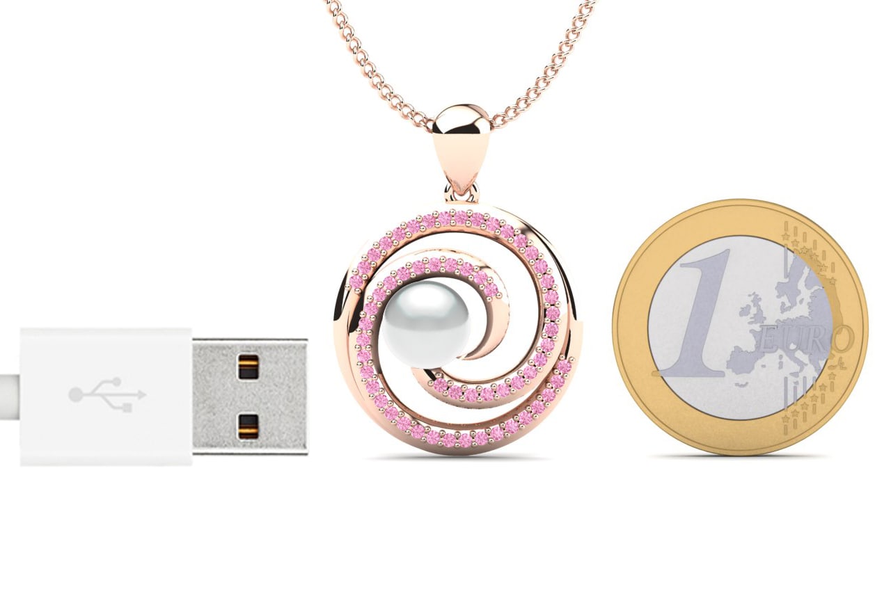 18ct Rose Gold Women's Pendant Kalvary Ø8 mm