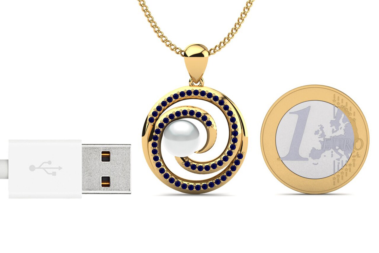 Sapphire Women's Pendant Kalvary Ø8 mm