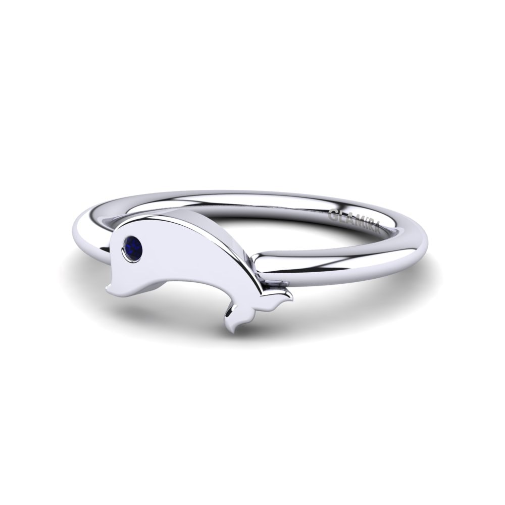Dark Blue Zirconia Kid's Ring Tegan