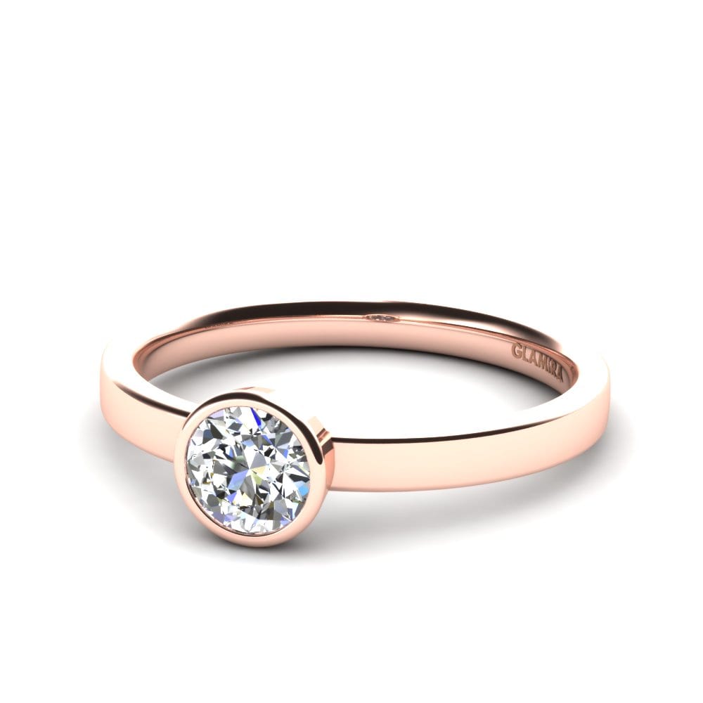 18ct Rose Gold Lab Grown Diamond Bridal Set Graceful Ring A