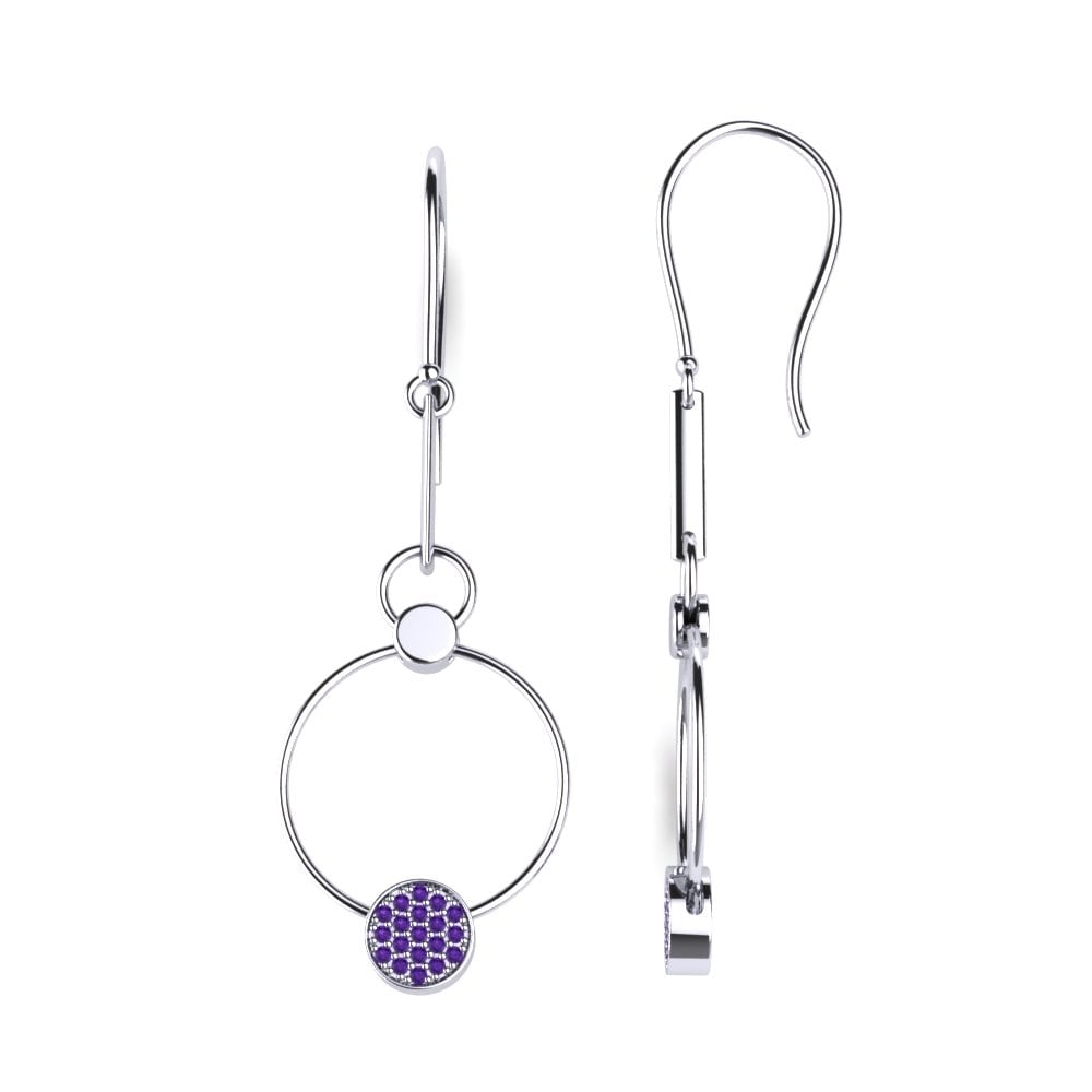 950 Palladium Amethyst Women's Earring Kyra