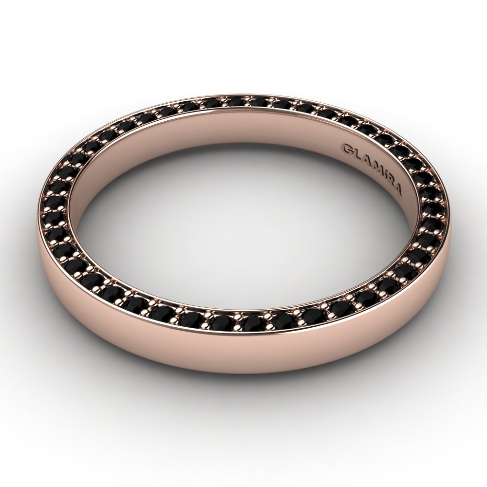 14ct Rose Gold Black Onyx Bridal Set Precious Moments Ring B