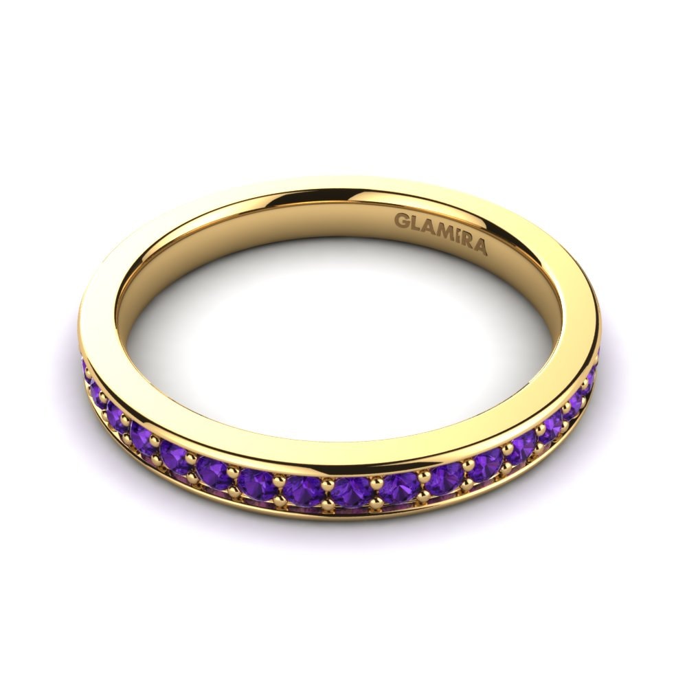 14ct Yellow Gold Amethyst Bridal Set Dreamy-Ring B