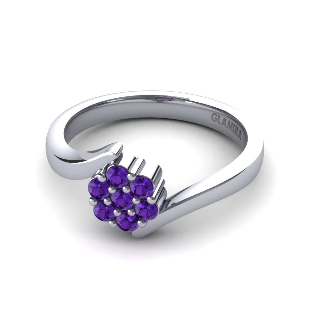 Amatista Anillo Zinnia