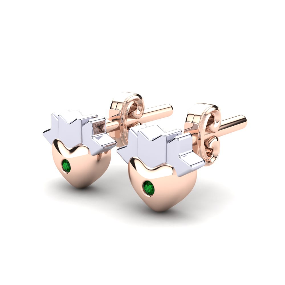 14k Rose & White Gold Green Zirconia Kids Dijana