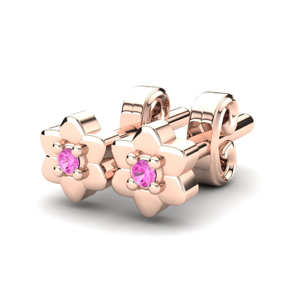 14k Rose Gold Pink Tourmaline Kid's Earring Deylin