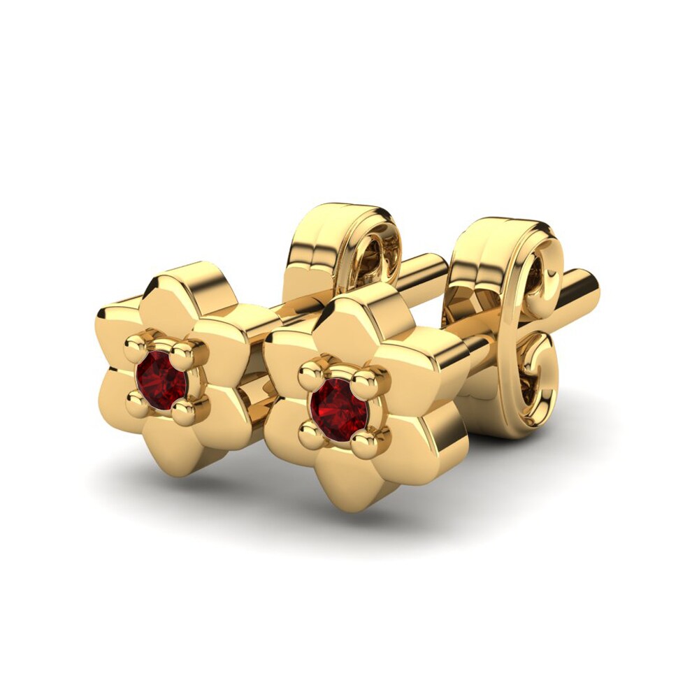 14ct Yellow Gold Ruby Kid's Earring Deylin