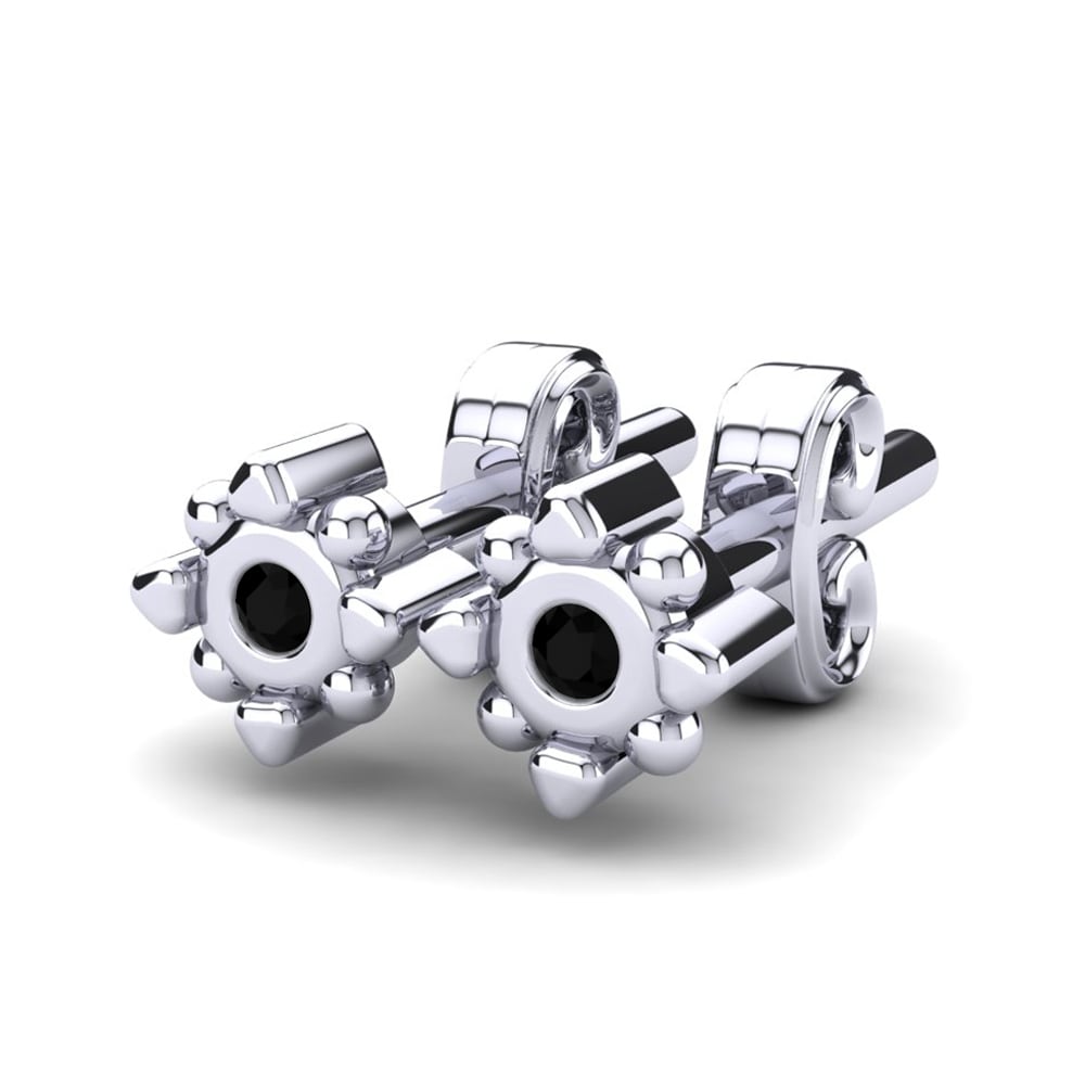 18k White Gold Black Diamond Kid's Earring Destined