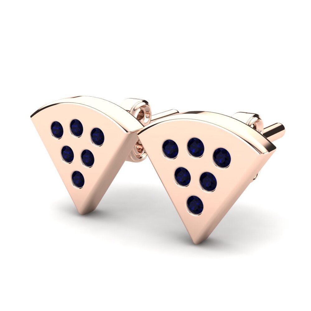 14k Rose Gold Sapphire Kid's Earring Cherish