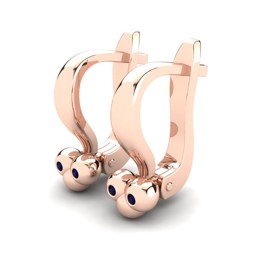 14k Rose Gold Sapphire Kid's Earring Charmica