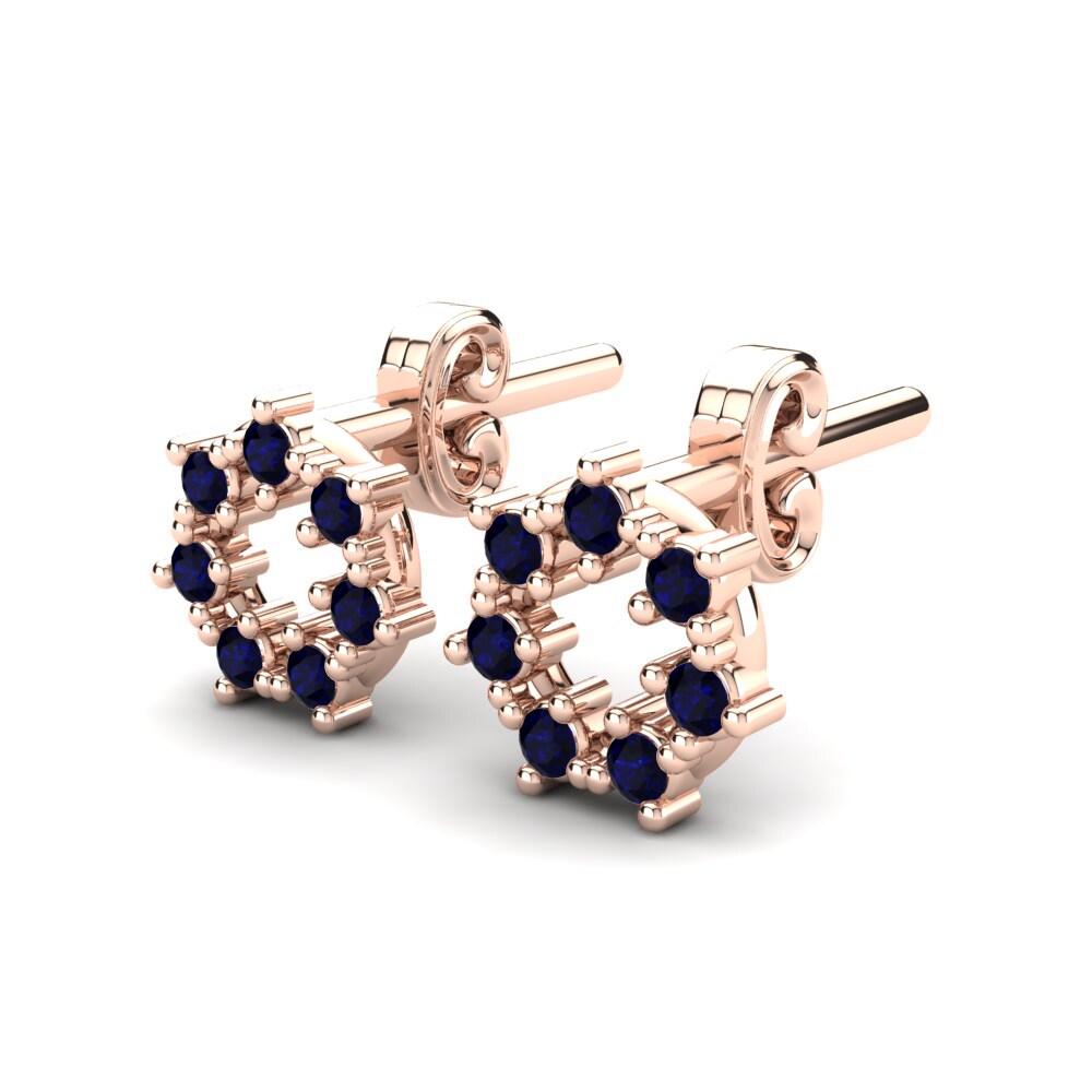14k Rose Gold Sapphire Kid's Earring Cedella