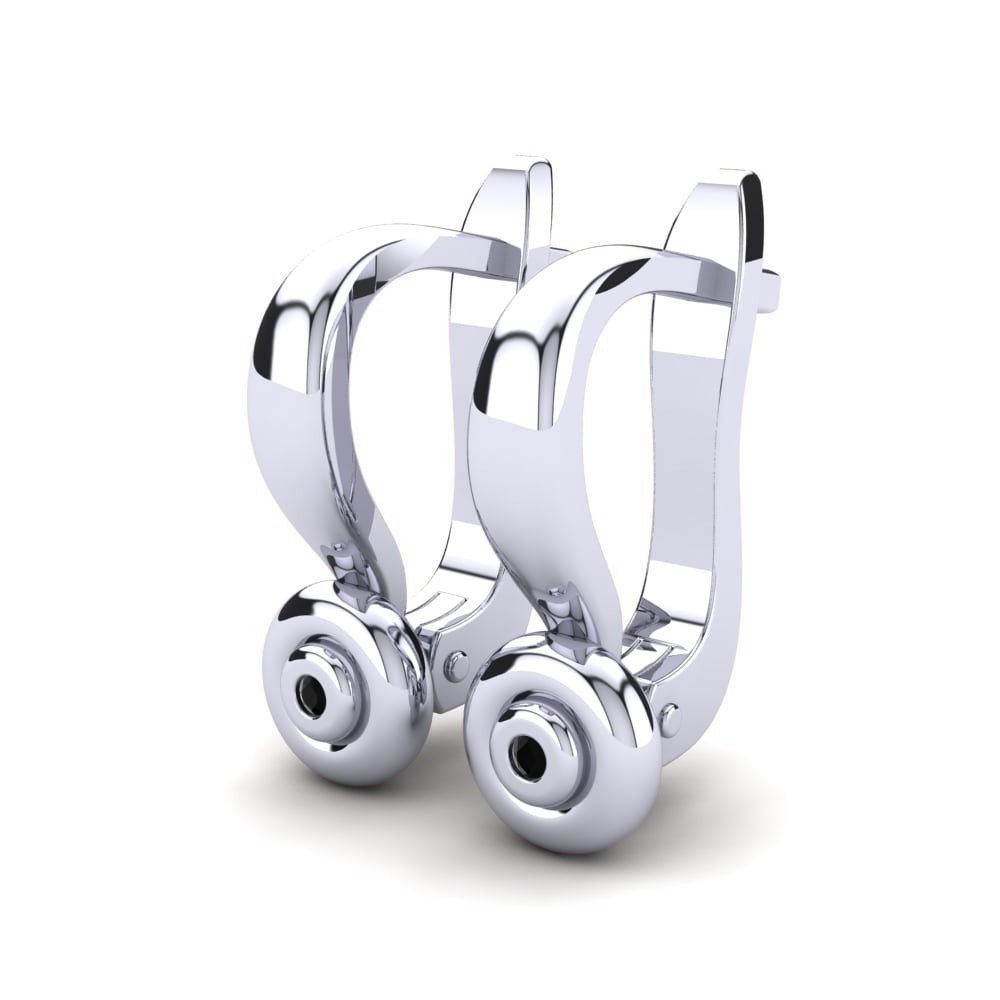 18k White Gold Black Diamond Kid's Earring Candiss