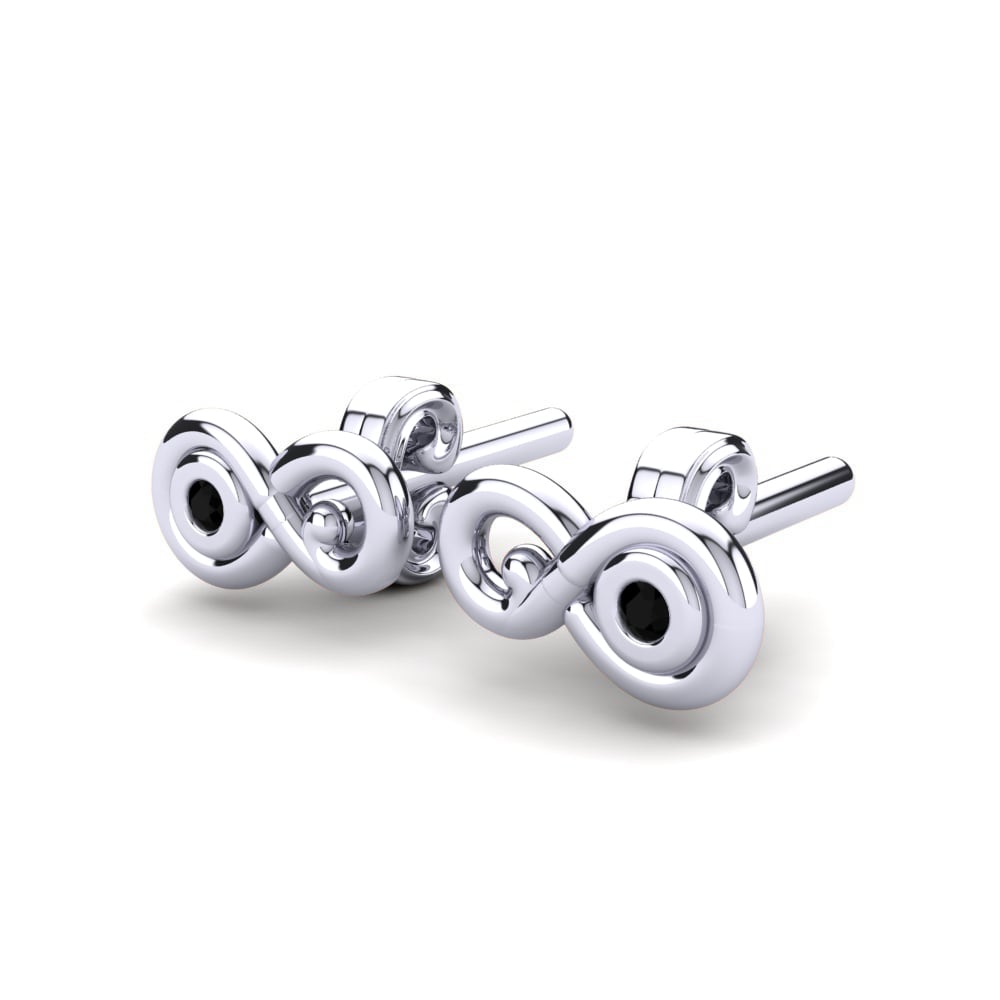 18k White Gold Black Onyx Kid's Earring Aranoia