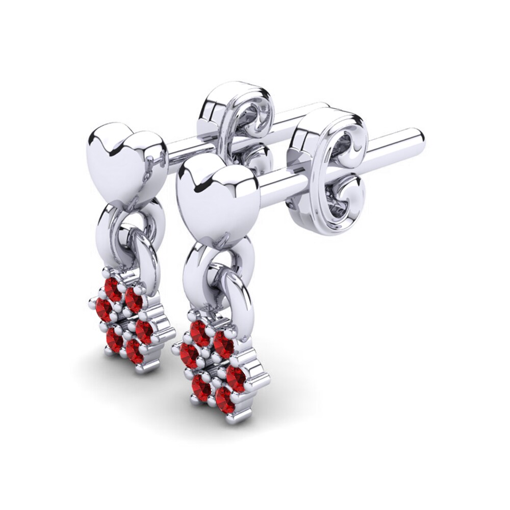 Red Zirconia Kid's Earring Datalia