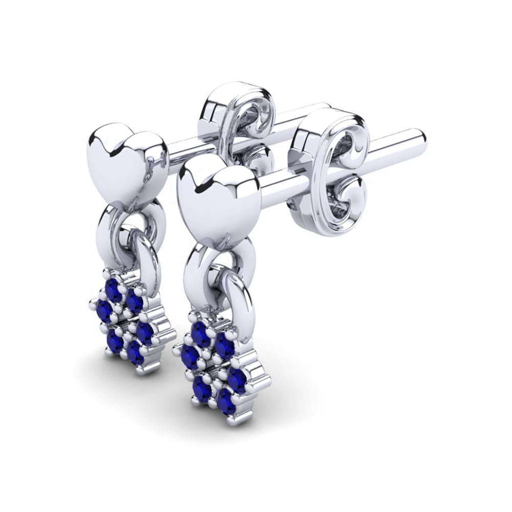 Dark Blue Zirconia Kid's Earring Datalia
