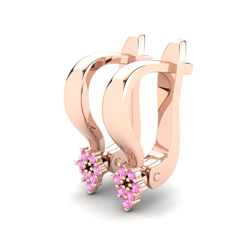14k Rose Gold Pink Tourmaline Kid's Earring Dagney