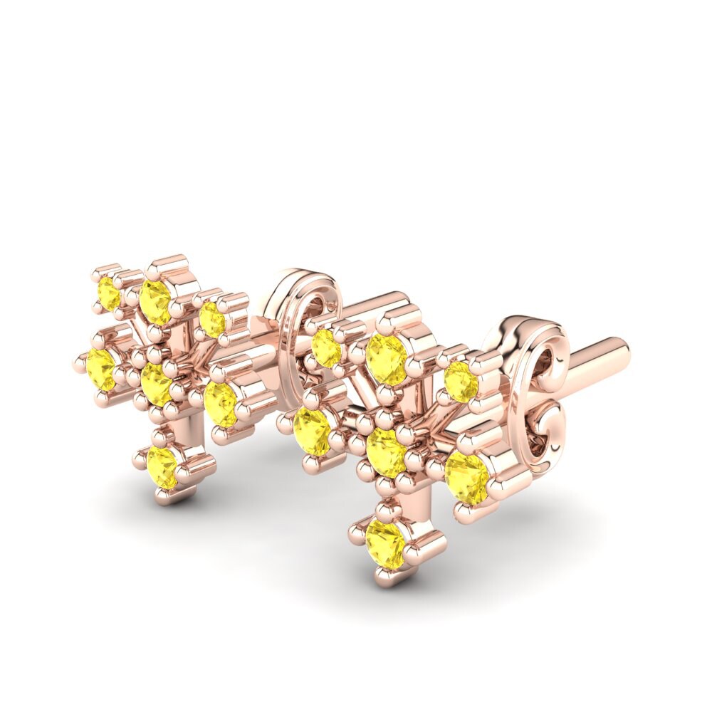 Saphir Jaune Boucle d'oreille enfant Darthula