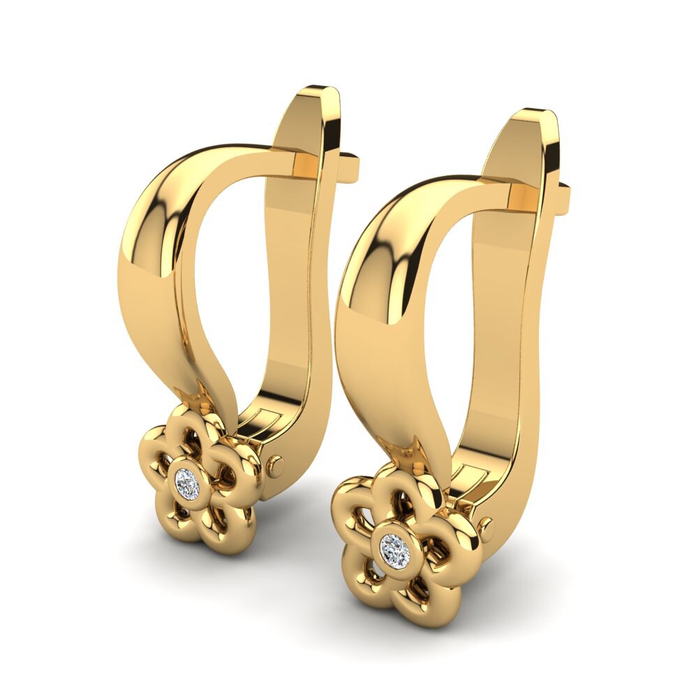 White sapphire Kid's Earring Dangina