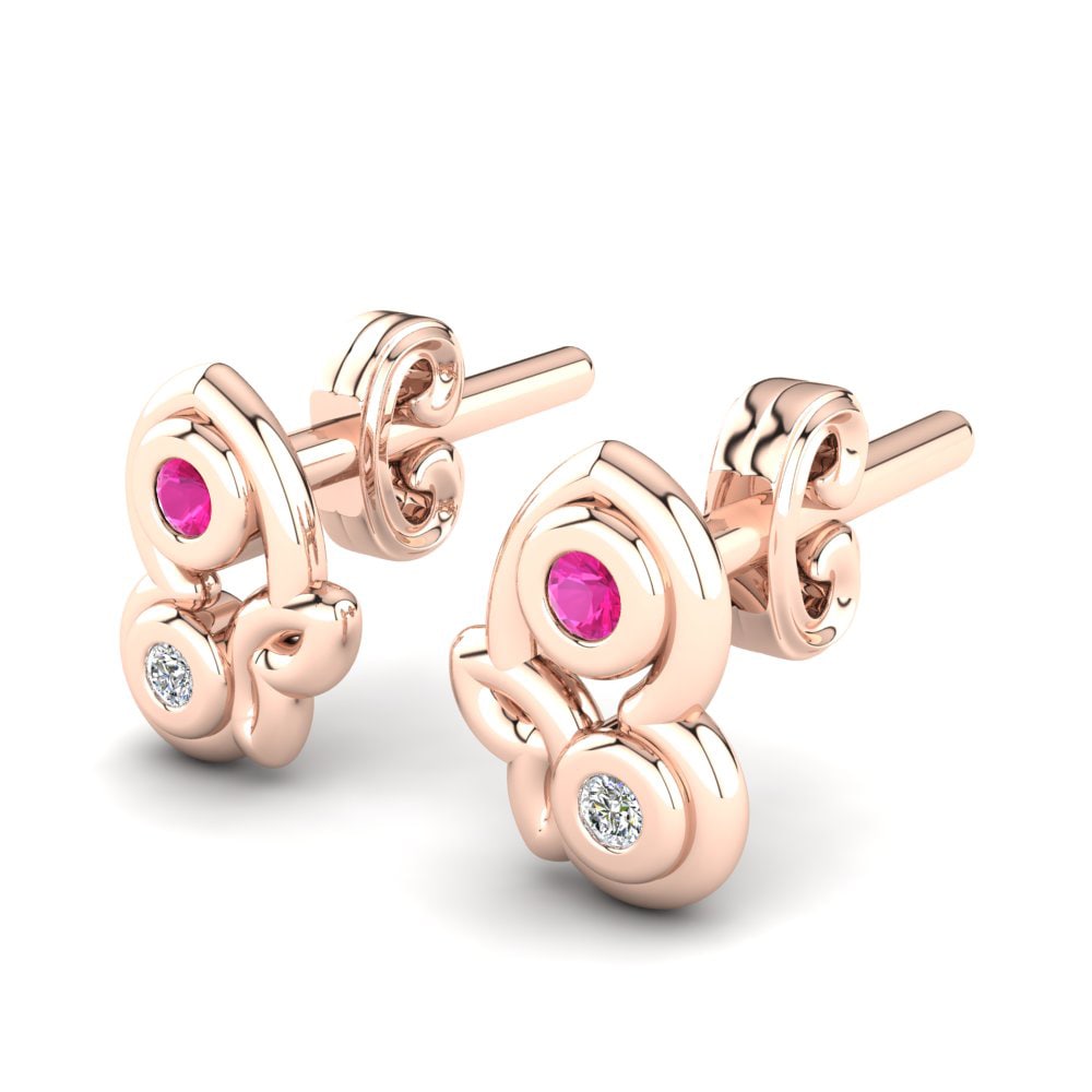 Turmalina rosa Pendiente para Niño Dandyish