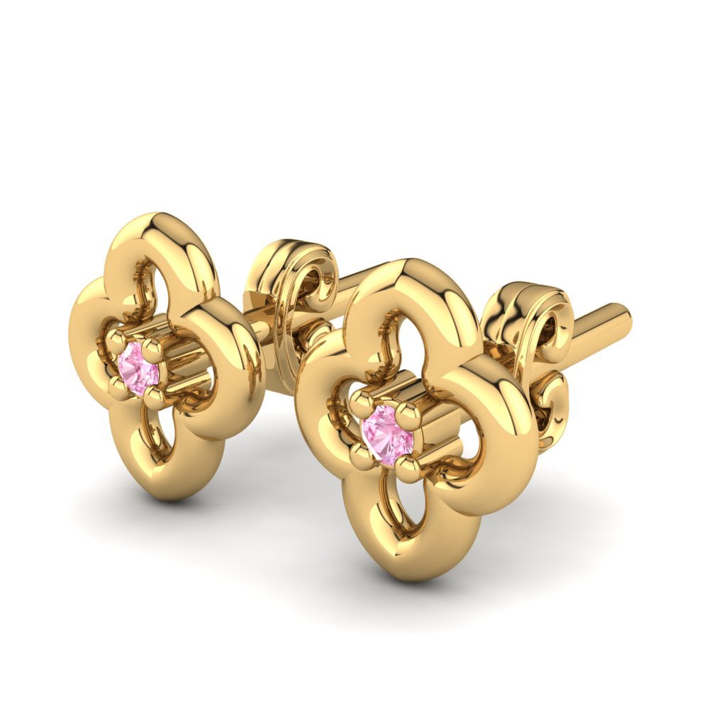 Pink Sapphire Kid's Earring Coumbas