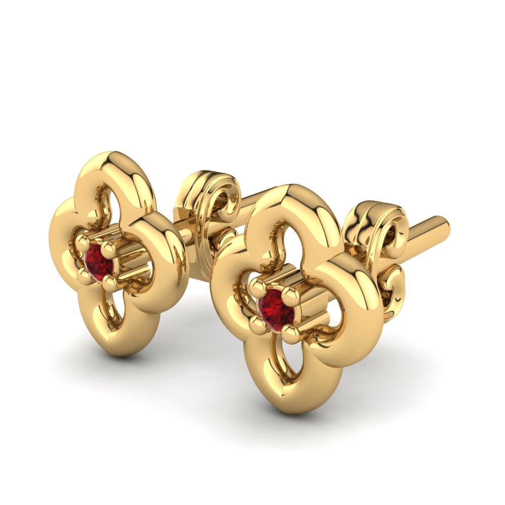 Red Zirconia Kid's Earring Coumbas