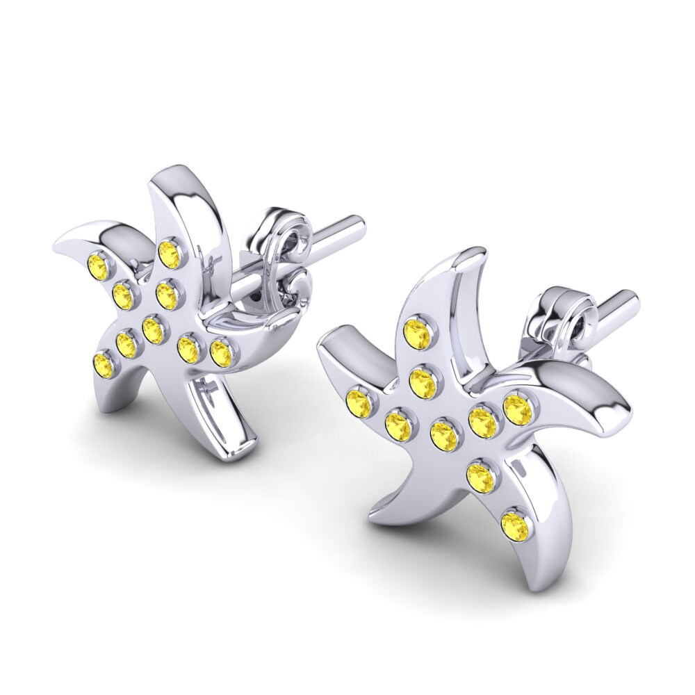 Saphir Jaune Boucle d'oreille enfant Cochise