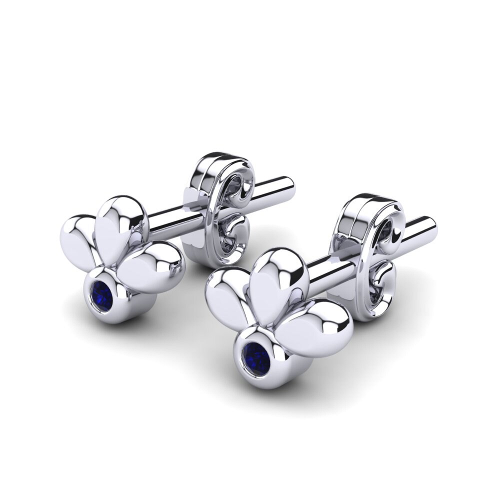 18K White Gold Sapphire Kids Earring Brynie