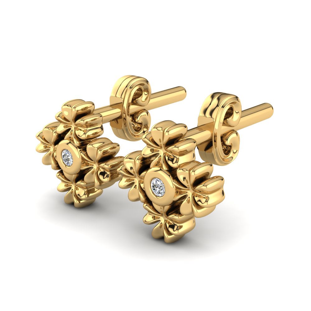 Or Jaune 585 Boucle d'oreille enfant Berca