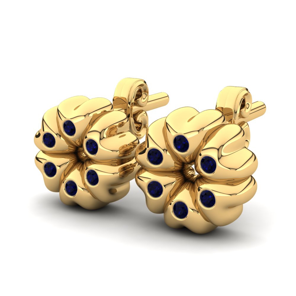 Dark Blue Zirconia Kid's Earring Baloo