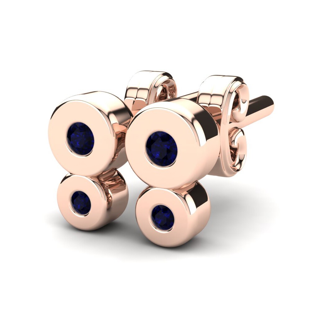 14k Rose Gold Sapphire Kid's Earring Anysia