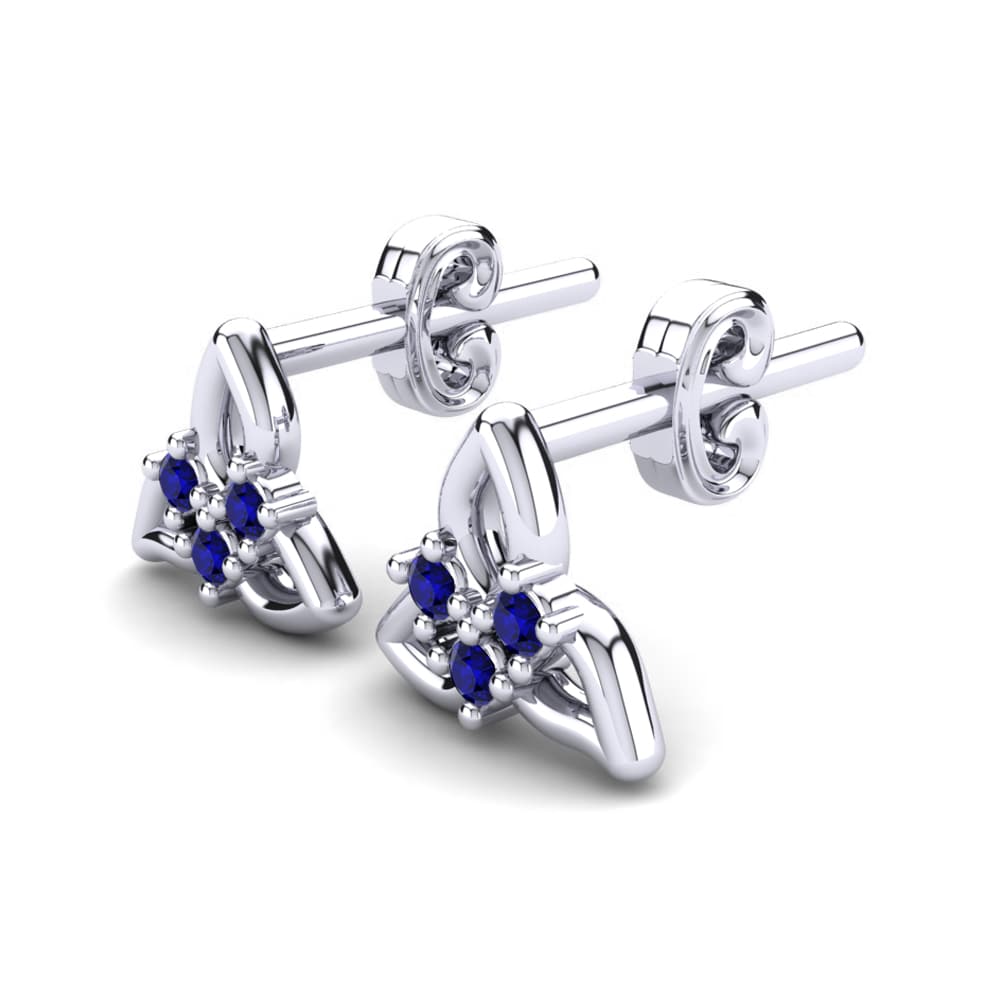 Dark Blue Zirconia Kid's Earring Crisun