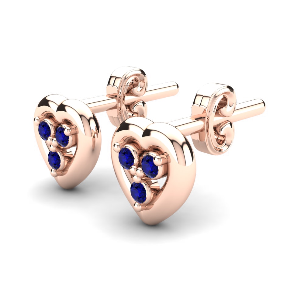 14k Rose Gold Sapphire Kid's Earring Cyliss