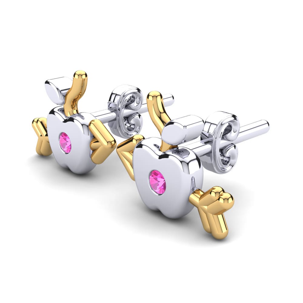 Đá Tourmaline Hồng / Bích tỷ Bông tai trẻ em Enola