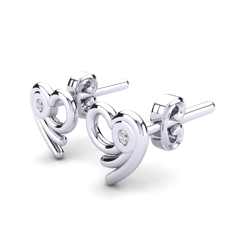 9ct White Gold Kid's Earring Damilya