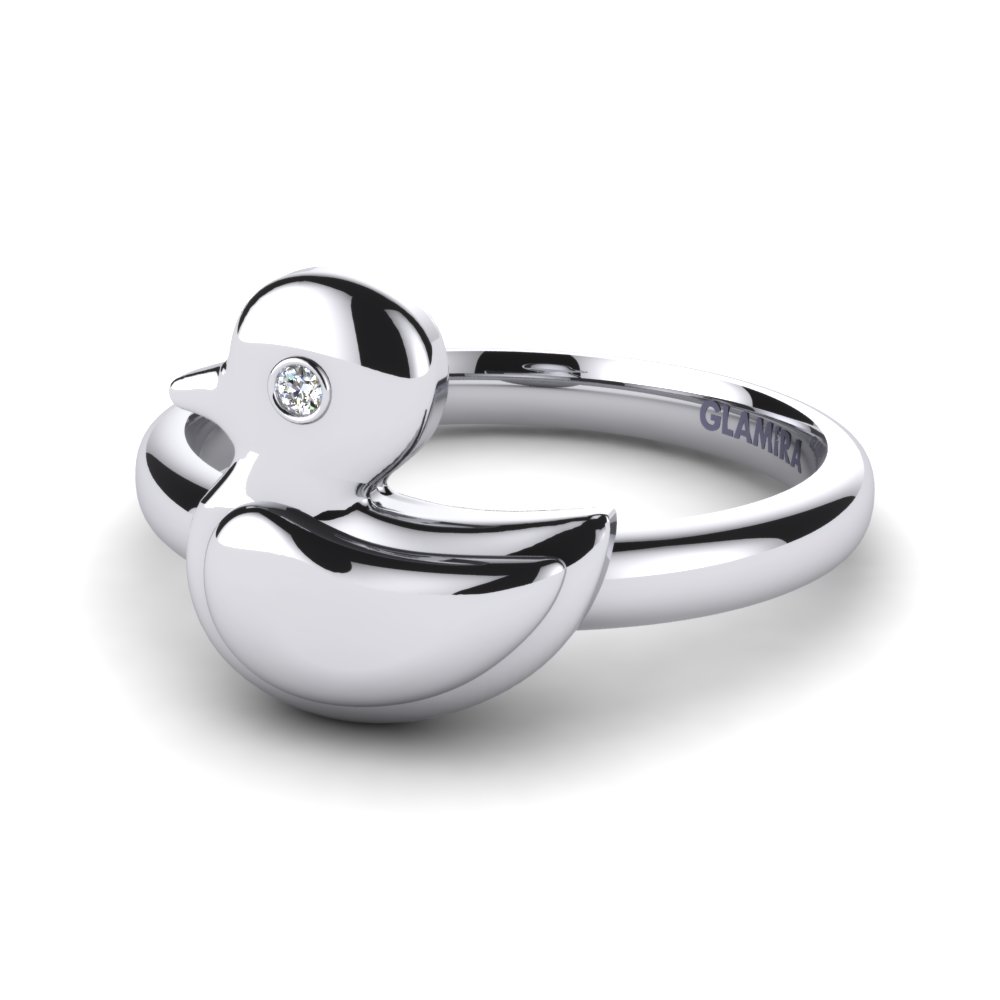 Moissanite Anello per bambino Ducky
