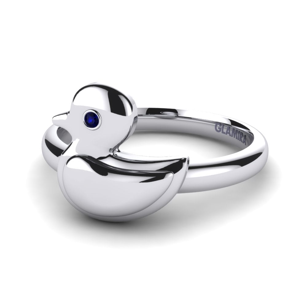 Circonita Azul Oscuro Anillo para Niño Ducky