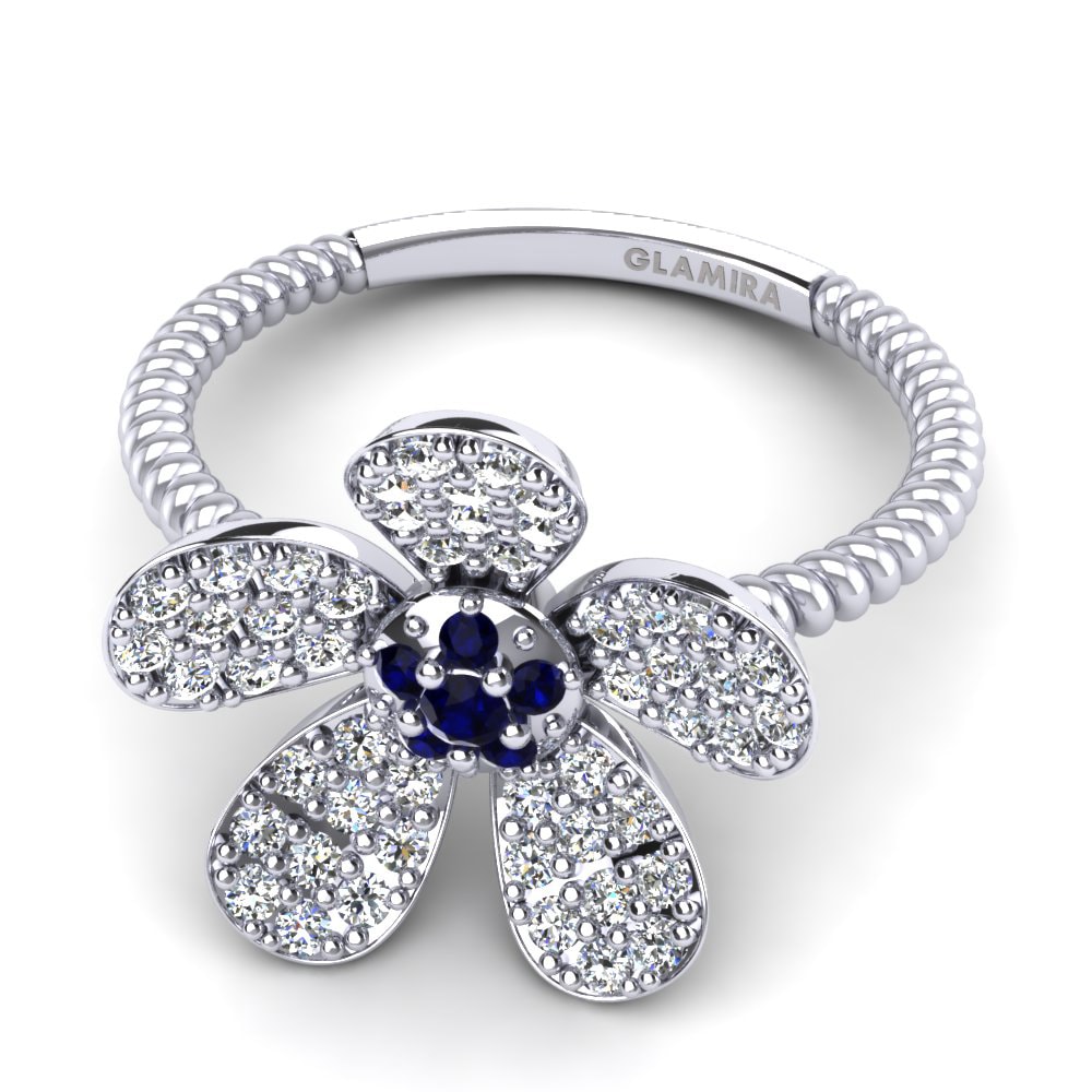 Circonita Azul Oscuro Anillo para Niño Lola