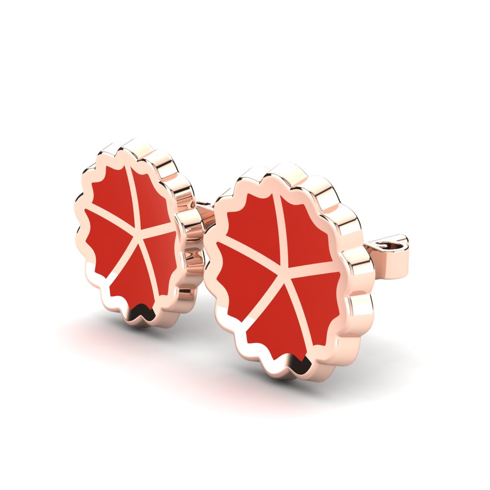 Or Rose 750 Boucle d'oreille enfant Eclair
