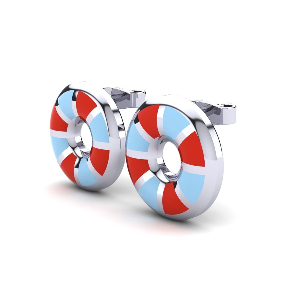 White Silver Kid's Earring Galletas